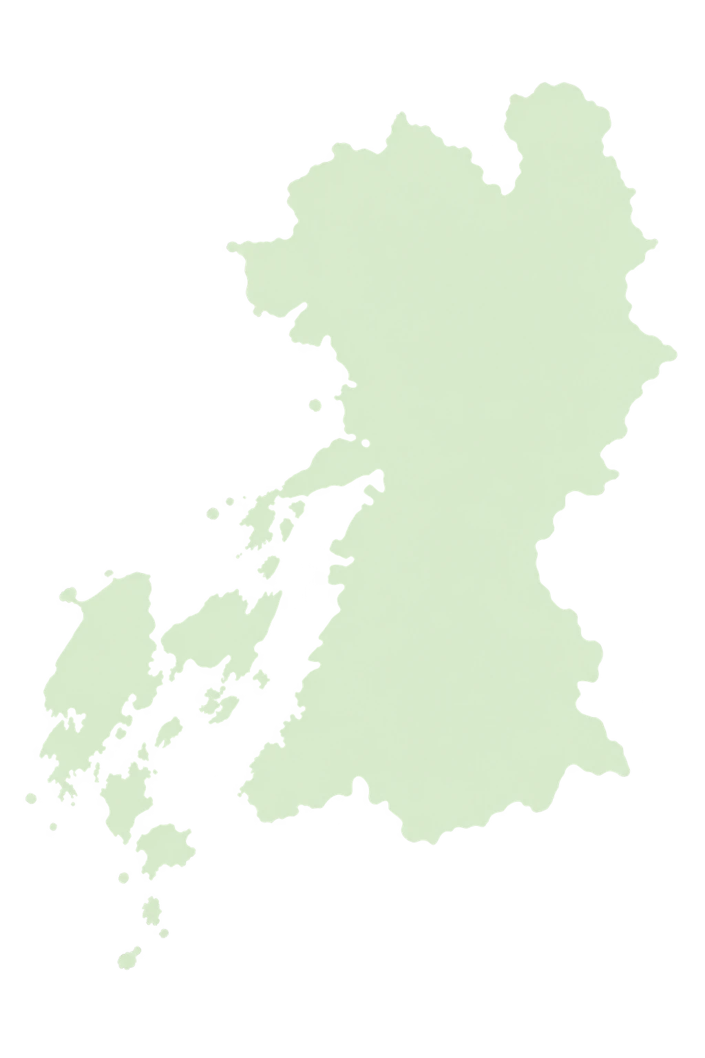 熊本県の地図